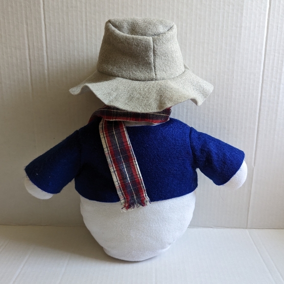 Handmade Snowman Decoration with Gray Hat - Picture 3 of 4